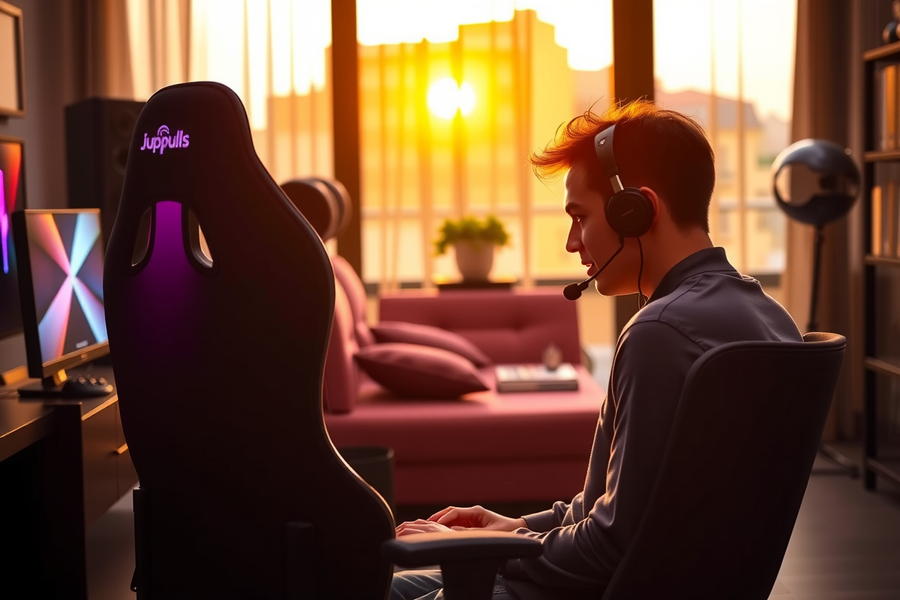 JUPPLIES silla gaming en uso setup gaming escritorio hogar español