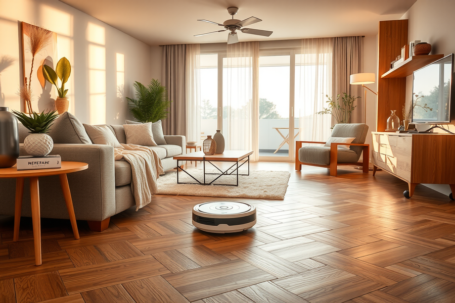 Lefant M310 Ultra robot aspirador pasando bajo sofá muebles de salón altura 7cm