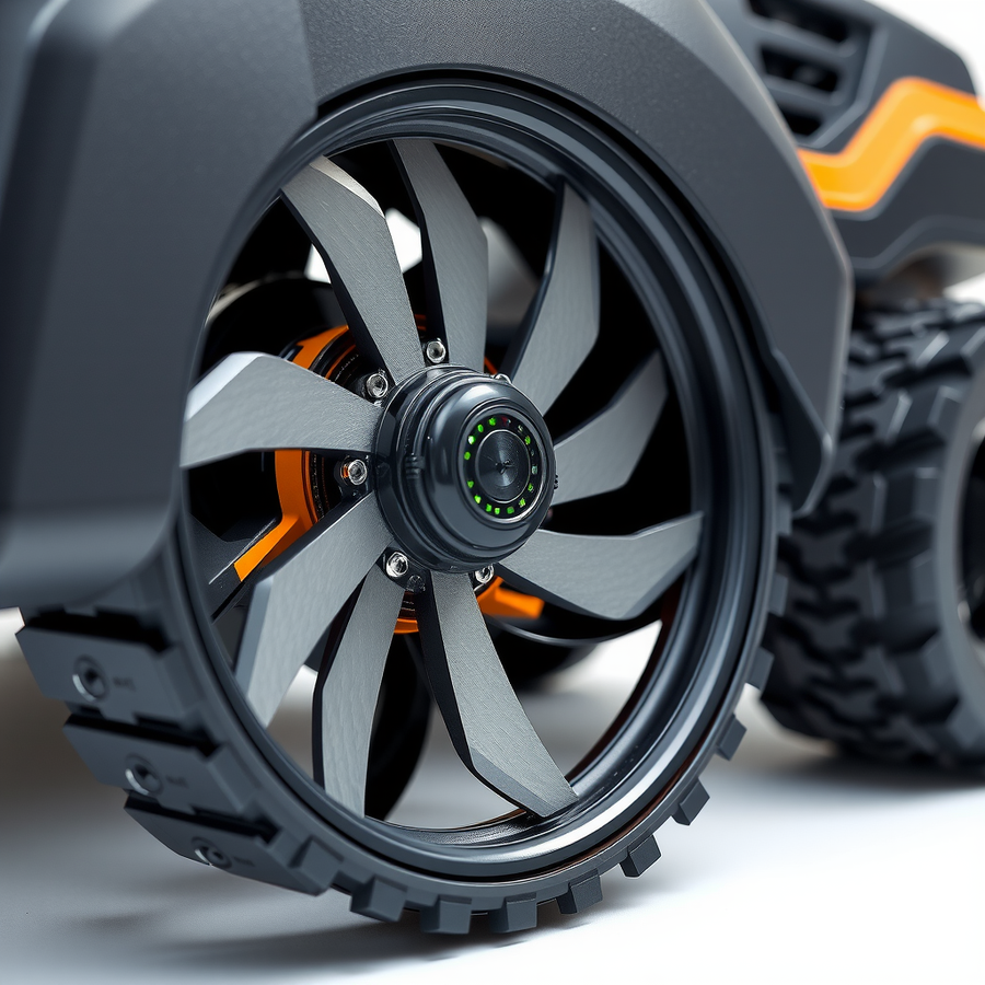 M800Plus robot cortacésped detalle cámara visión IA módulo GPS base de carga